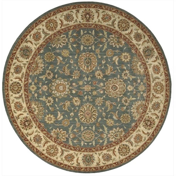 Nourison Living Treasures Area Rug Collection Aqua 5 Ft 10 In. X 5 Ft 10 In. Round 99446673343 - main